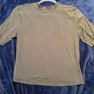 Express, Medium, Tan short sleeve Tee Shirt
